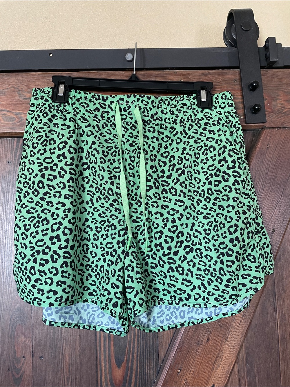 Buff bunny Green Leopard Print Athletic Shorts